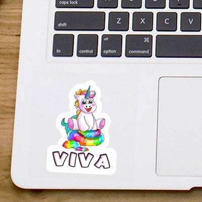 Baby Einhorn Aufkleber Viva Laptop Image