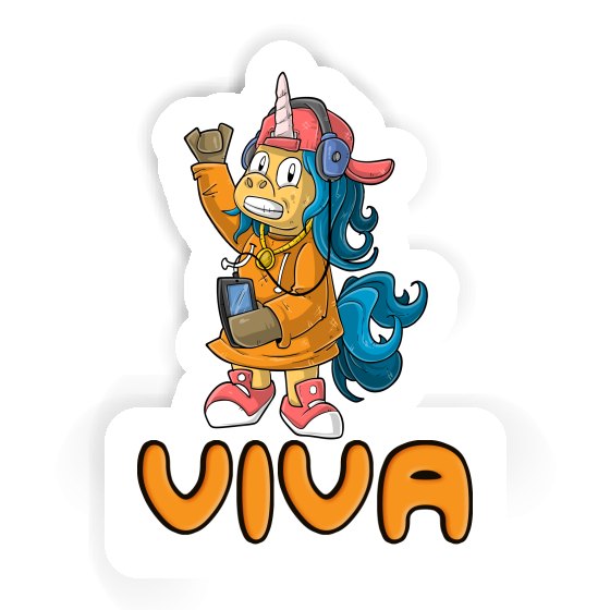 Sticker Viva Hip-Hop Unicorn Notebook Image