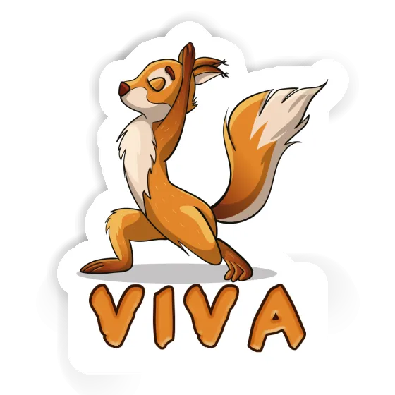 Yoga Squirrel Sticker Viva Image