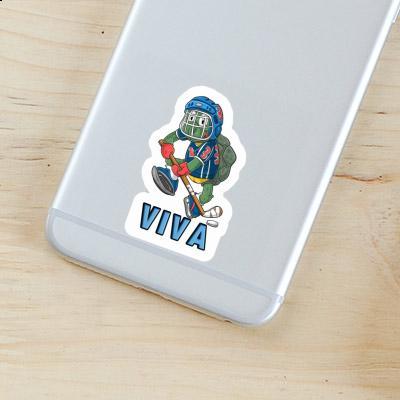 Viva Sticker Ice-Hockey Player Laptop Image