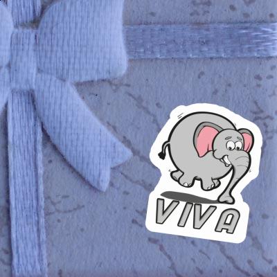 Sticker Viva Jumping Elephant Laptop Image