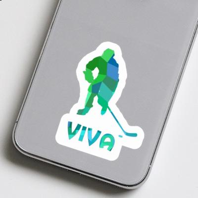 Viva Sticker Hockey Player Notebook Image