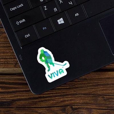 Viva Sticker Hockey Player Laptop Image