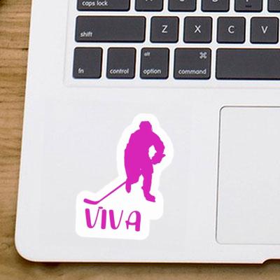 Sticker Viva Hockey Player Notebook Image