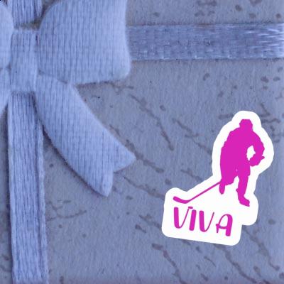 Sticker Viva Eishockeyspielerin Laptop Image