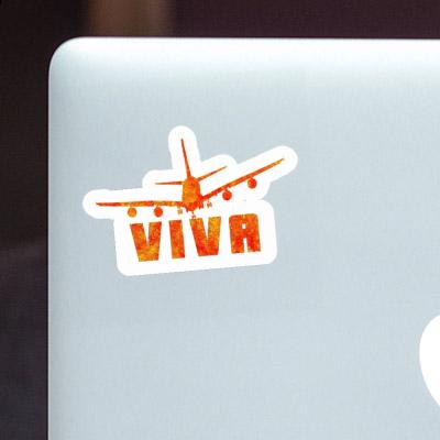 Sticker Viva Flugzeug Notebook Image