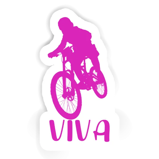 Sticker Viva Freeride Biker Laptop Image