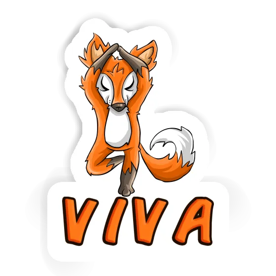 Yoga Fox Sticker Viva Image