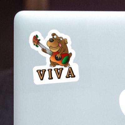 Sticker Viva Gitarrenhund Laptop Image