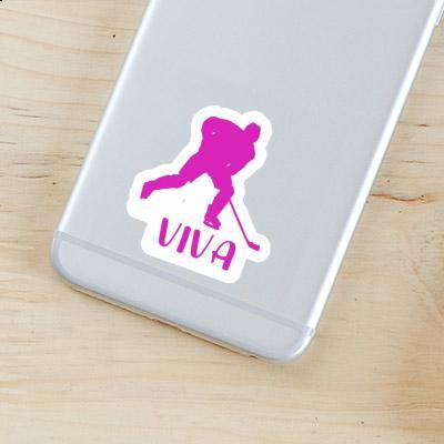 Viva Sticker Hockey Player Notebook Image