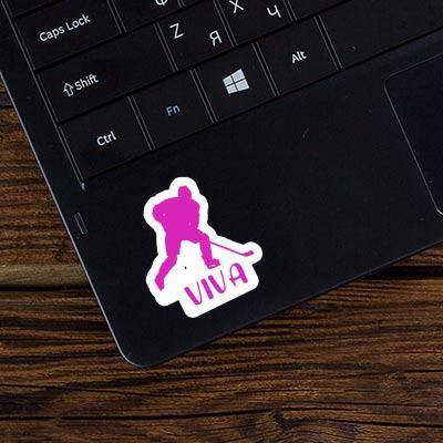 Viva Sticker Hockey Player Laptop Image