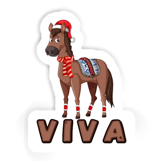 Cheval de Noël Autocollant Viva Image