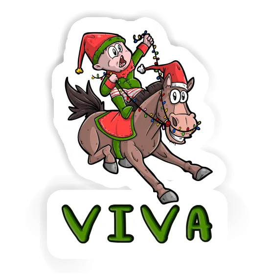 Sticker Viva Christmas Horse Image