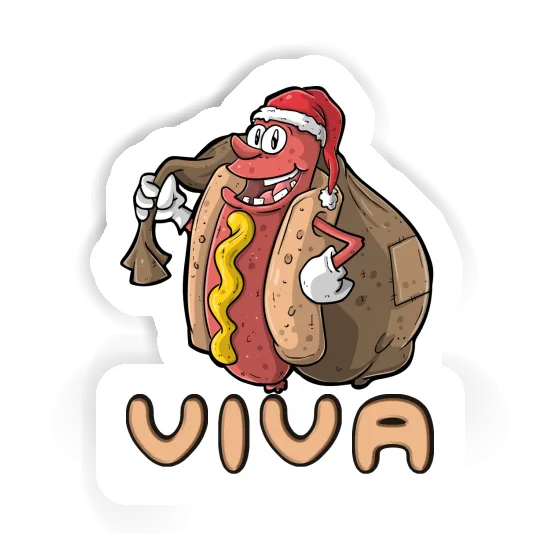 Christmas Hot Dog Sticker Viva Notebook Image