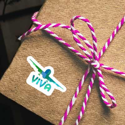 Sticker Flugzeug Viva Notebook Image