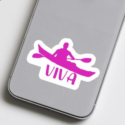 Sticker Viva Kajakfahrer Notebook Image