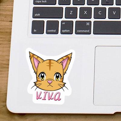 Aufkleber Katze Viva Notebook Image