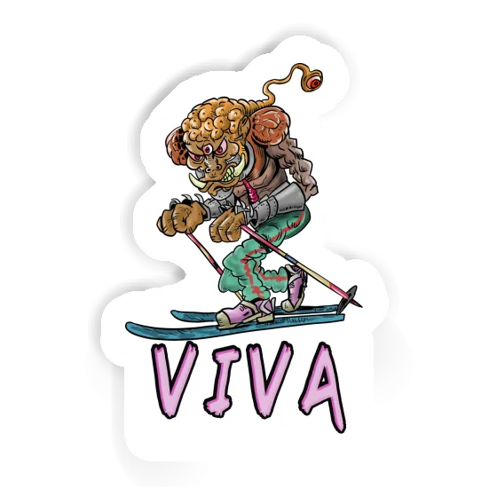 Sticker Viva Skier Image