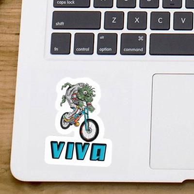 Sticker Downhill Biker Viva Laptop Image