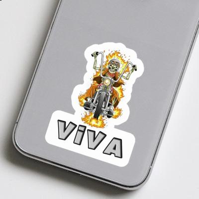 Sticker Motorbike Rider Viva Laptop Image