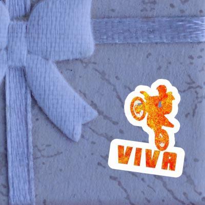 Viva Sticker Motocross Rider Laptop Image