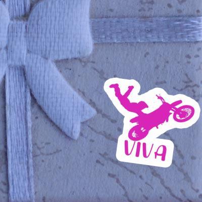 Motocross Rider Sticker Viva Notebook Image