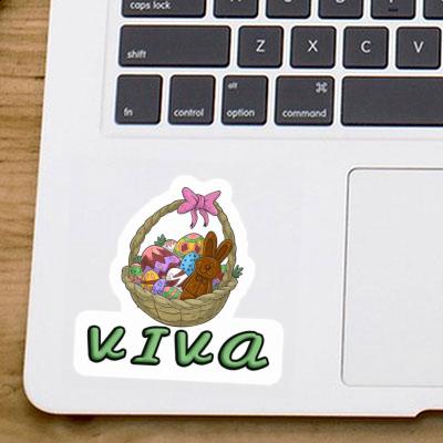 Sticker Viva Easter basket Laptop Image