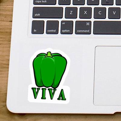 Viva Autocollant Poivron Laptop Image