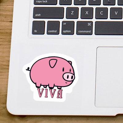 Autocollant Cochon Viva Notebook Image