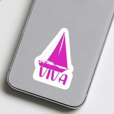 Sticker Viva Sailboat Image