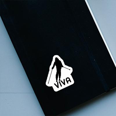 Skifahrerin Sticker Viva Notebook Image