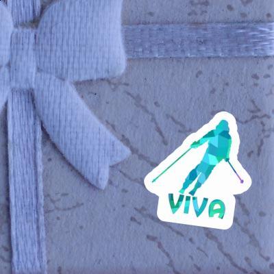 Viva Sticker Skier Notebook Image