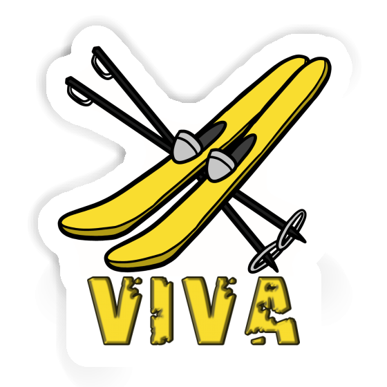 Ski Sticker Viva Laptop Image