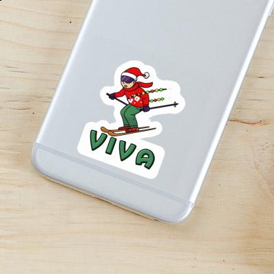 Christmas Skier Sticker Viva Gift package Image