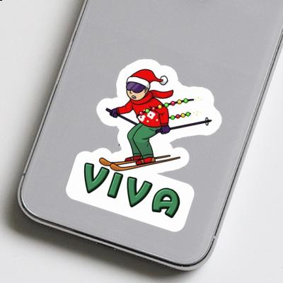 Sticker Weihnachtsskifahrer Viva Gift package Image