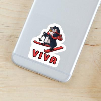 Sticker Skier Viva Laptop Image