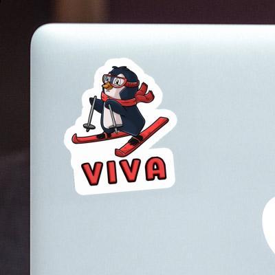 Sticker Skier Viva Image