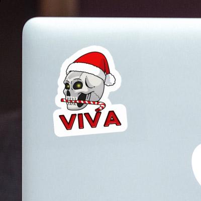 Weihnachtstotenkopf Aufkleber Viva Image