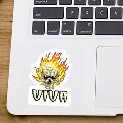 Sticker Viva Skull Notebook Image