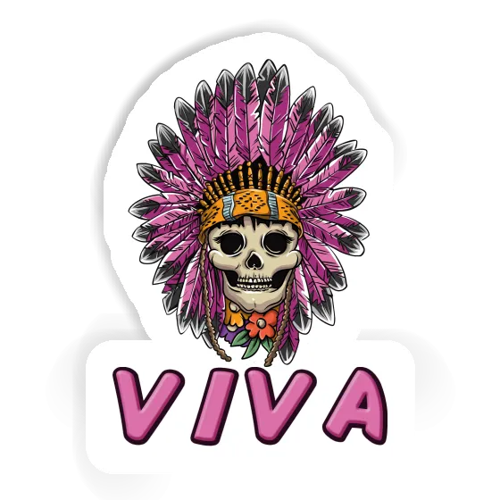 Viva Sticker Ladys Skull Notebook Image