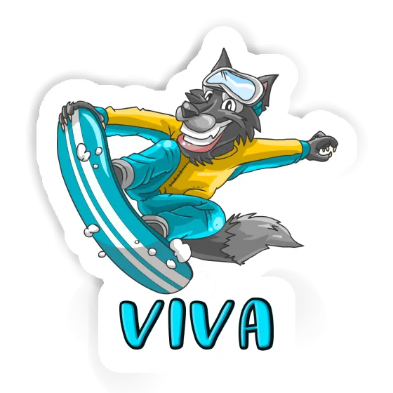 Viva Sticker Snowboarder Notebook Image