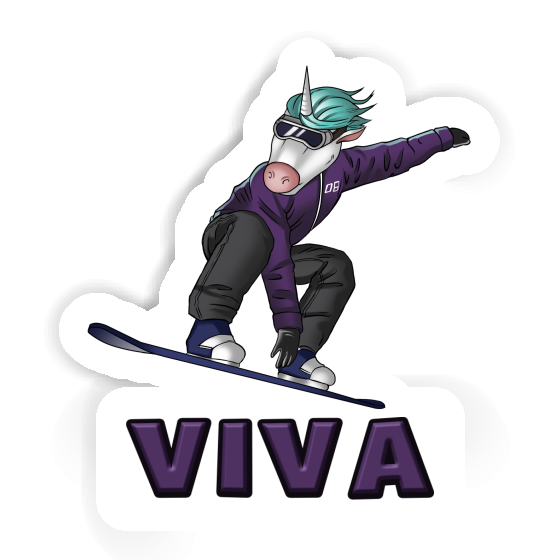 Snowboarder Sticker Viva Laptop Image