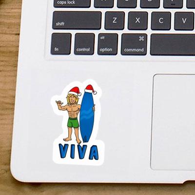 Weihnachtssurfer Aufkleber Viva Laptop Image