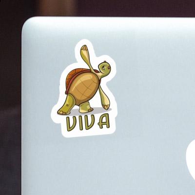 Tortue yoga Autocollant Viva Laptop Image