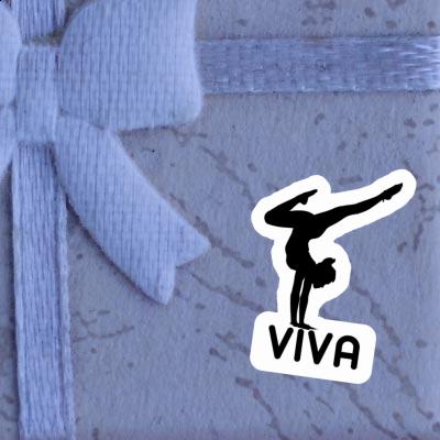 Sticker Yoga Woman Viva Notebook Image