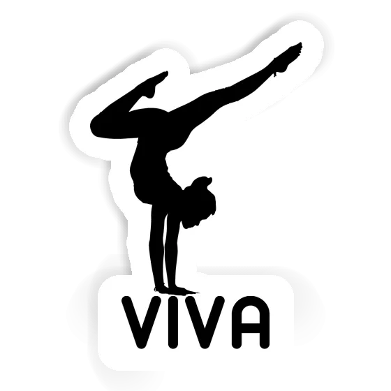 Sticker Yoga Woman Viva Laptop Image