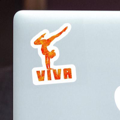 Viva Sticker Yoga Woman Laptop Image