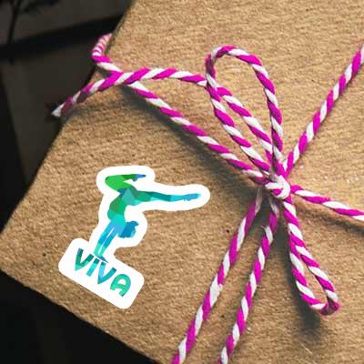 Sticker Viva Yoga Woman Laptop Image