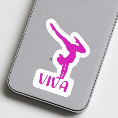 Viva Sticker Yoga Woman Laptop Image