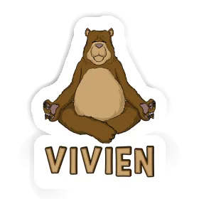 Yoga Bear Sticker Vivien Image